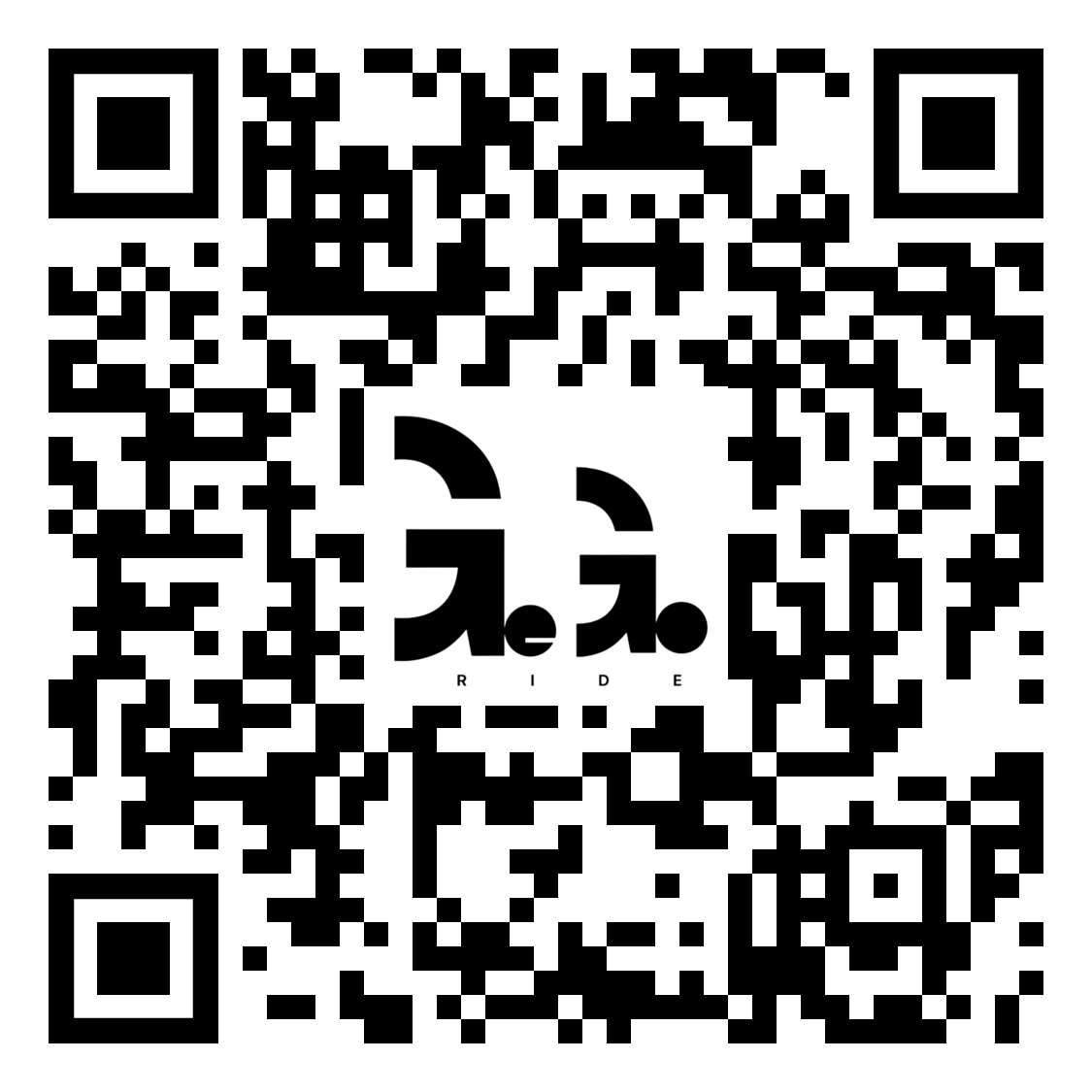 QR code: scan to open GeGo Ride on the App Store